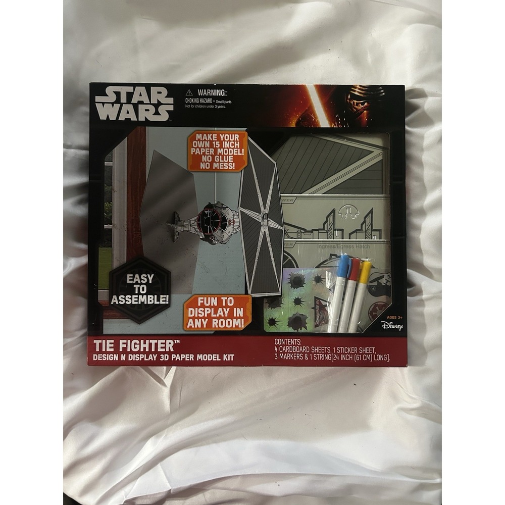 Disney Star Wars Tie Fighter Design N Display 3D Paper Model Kit Ages 3+ Crafts